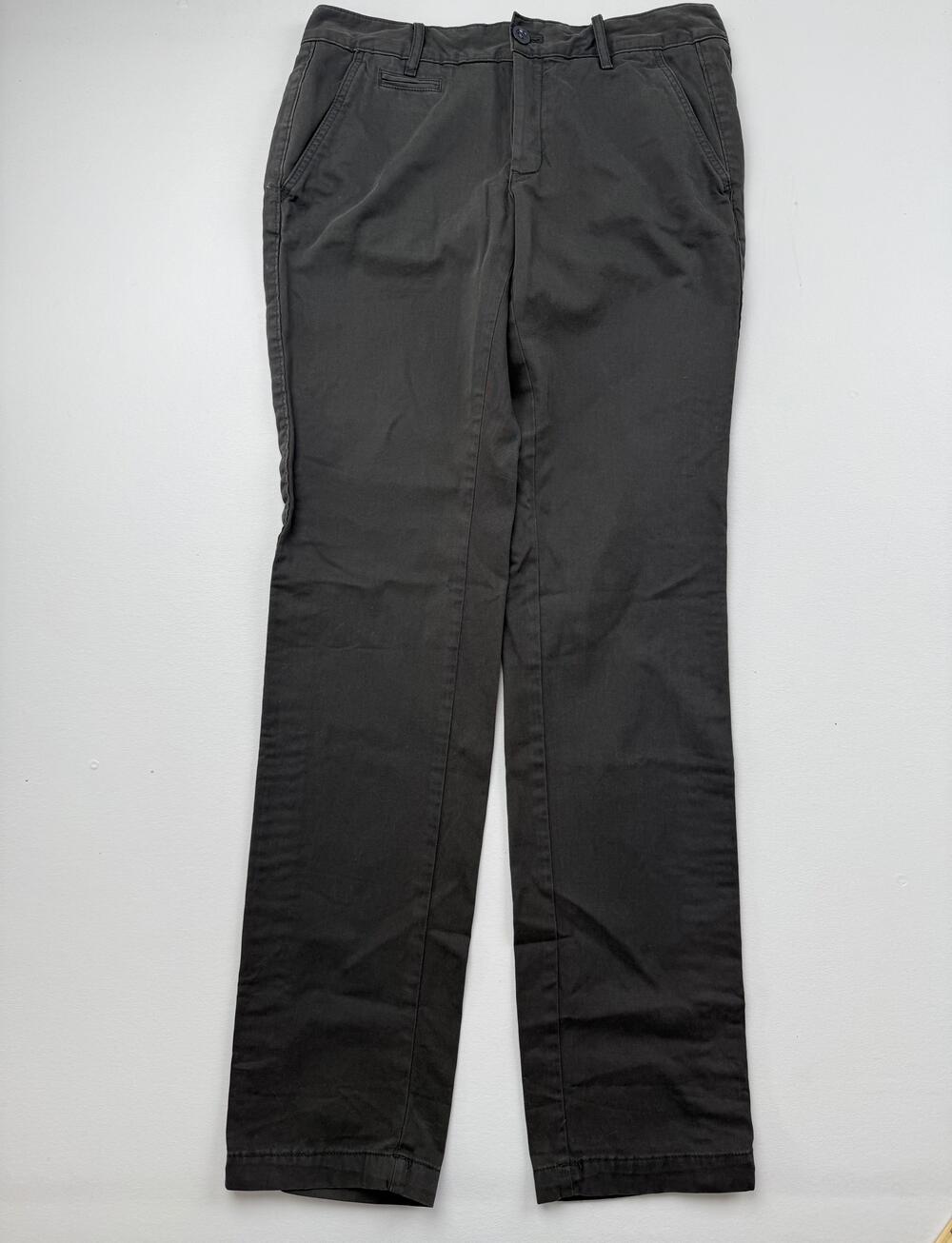 Eddie Bauer Pants Womens 8 Tall Gray Canvas Chino Classic Fit Casual Workwear